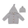 Mema Knit Light Blue Hooded Knit Sweater/Beanie