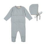 Mabel Beau Blue Romeo Footie/Bonnet