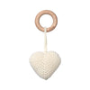 Picky Off White Heart Rattle Teether