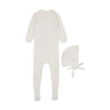 Mema Knit Cream Bebe Footie/Bonnet