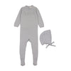Mema Knit Blue Bebe Footie/Bonnet