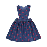 Bebe Organic Apple Denim Minnie Apron Dress