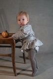 Popelin Micro Flower with Brown Collar Blouse and Culotte