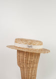 Popelin Off White Natural Straw Hat