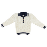 Bebe Organic Cable Knit Noa Polo