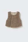 My Little Cozmo Taupe Melange Olbia Sherpa Vest