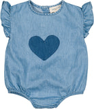 Louis Louise Light Blue Chambray Billie Romper