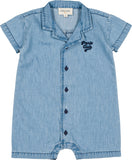 Louis Louise Light Blue Chambray Gaston Romper