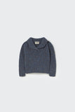 My Little Cozmo Blue Tweed Baby Collar Sweater