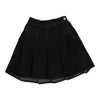 Analogie Black Denim Pleated Skirt
