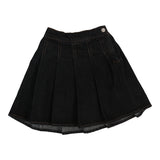 Analogie Black Denim Pleated Skirt