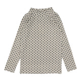 Analogie Ecru Multi Printed Mockneck