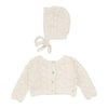 Lilette Cream Popcorn Weave Cardigan Set