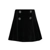 Little Parni Black Logo Button Skirt
