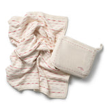 Petit Belle Ruby Blush Weave Knit Blanket
