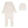 Lilette Cream/Pink Dotted Footie Set