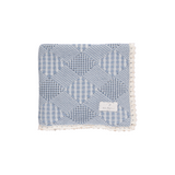 Bebe Organic Blue Plaid Patchwork Blanket