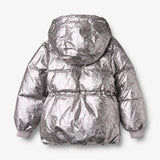 Wheat Silver Flower Meadow Eli Puffer Jacket