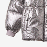 Wheat Silver Flower Meadow Eli Puffer Jacket