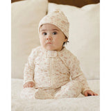 Quincy Mae French Garden Zip Footie and Hat