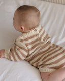 Quincy Mae Almond Rexie Stripe Romper