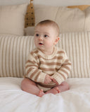 Quincy Mae Almond Rexie Stripe Romper