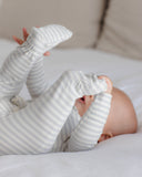 Quincy Mae Cloud Stripe Sleeper Footie