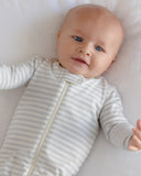 Quincy Mae Cloud Stripe Sleeper Footie