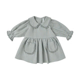 Quincy Mae Steel Blue Marisol Dress