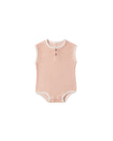 Quincy Mae Melon Terry Romper