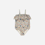 Rylee & Cru Natural Gardenia Ruffle Swimsuit