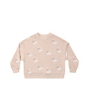 Rylee & Cru Blush Swan Boxy Pullover