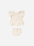 Rylee & Cru Strawberry Fields Butterfly Top and Bloomer Set
