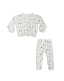 Rylee & Cru Float Print Seafoam Spongey Knit Set