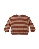 Rylee & Cru Clay Brick Stripe Oversized Sweatshirt