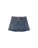 Rylee & Cru Indigo Pleated Denim Skirt