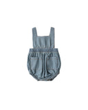 Rylee & Cru Washed Blue Denim Romper