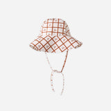 Rylee & Cru Cherry Check Floppy Swim Hat