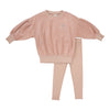 Analogie Dusty Pink Velour Rhinestone Set