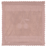Fragile Mauve Lace Knit Cherry Blanket