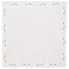 Apricot Off White/Blue Rib Knit Blanket