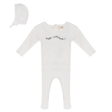 Apricot Boy Knit Footie