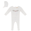 Apricot Girl Knit Footie