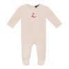 Space Gray Dark Almond Chest Print Footie