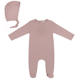 Bebe Bella Light Maple Embossed Footie and Bonnet