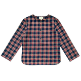 Louis Louise Navy Tartan Baby Oncle Shirt