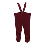Analogie Deep Red Knit Long Suspender Leggings