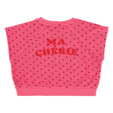 Piupiuchick Pink Cherry Sleeveless Sweatshirt