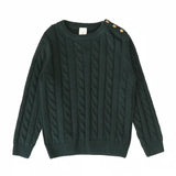 Analogie Hunter Green Cable Knit Sweater