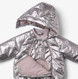 Wheat Silver Floral Morgen Puffer Jacket